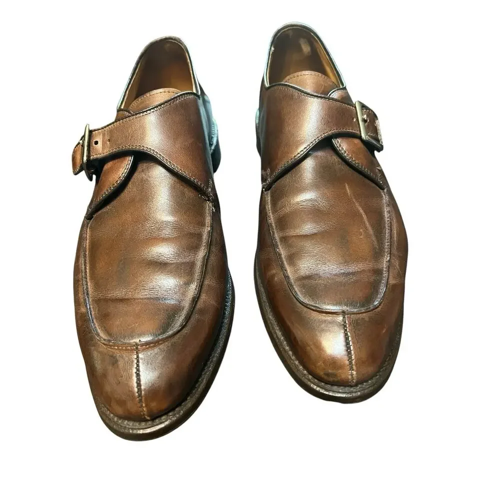 Allen Edmonds Thayer Mens Sz 11.5‎ D Brown USA Dress Shoes Buckle